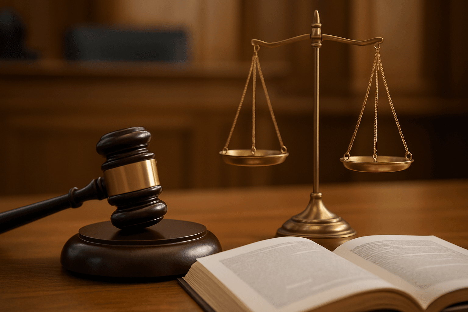 Family court gavel and scales of justice representing financial remedy proceedings in divorce