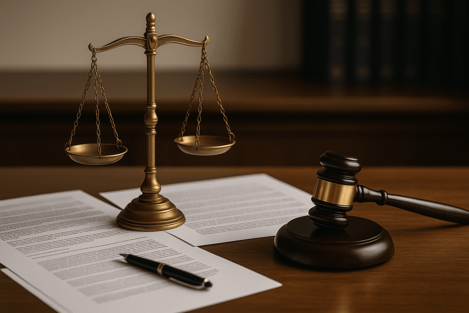 Legal documents and scales of justice representing non-disclosure in financial proceedings