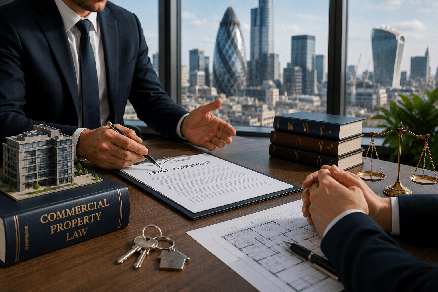 Commercial lease solicitor advising a landlord and tenant on a commercial property lease dispute in London