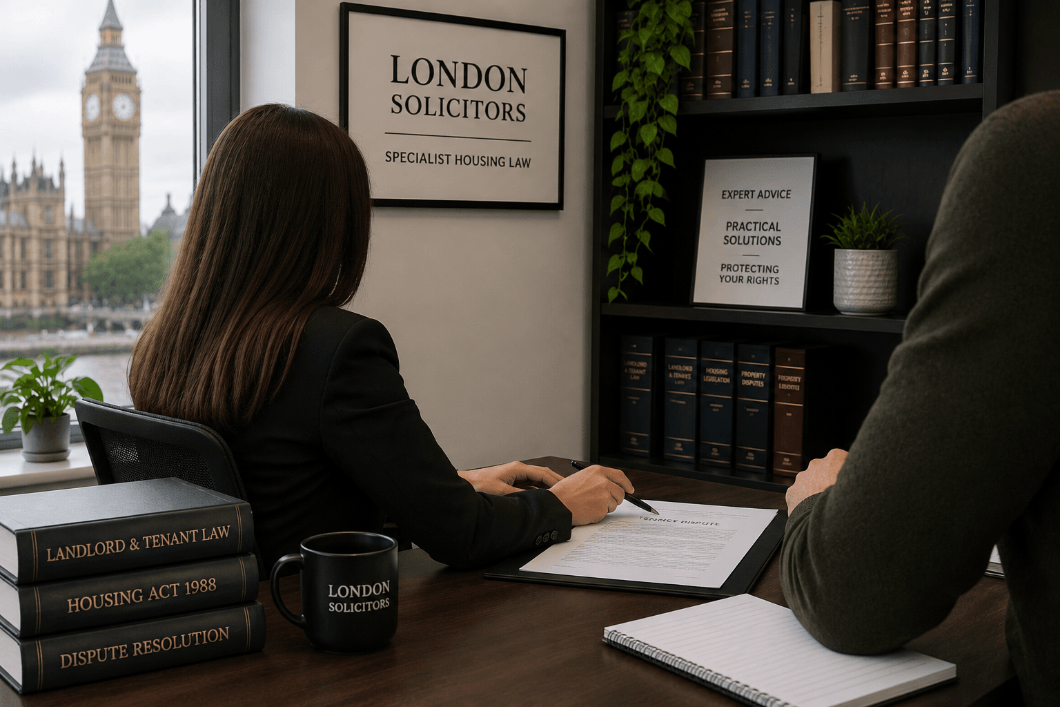 Landlord and tenant London solicitor advising client on housing dispute